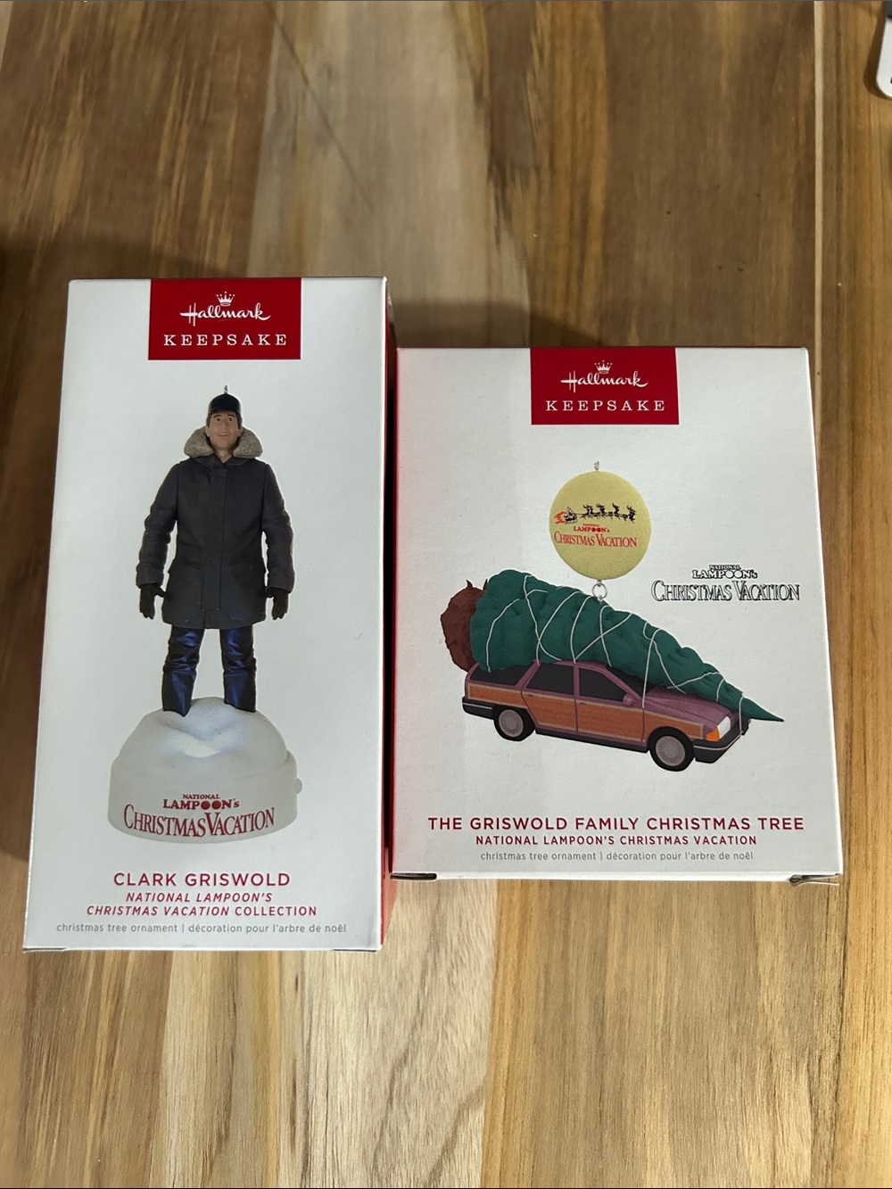 Clark Griswold & Griswold Family Christmas Tree Ornaments - Green New